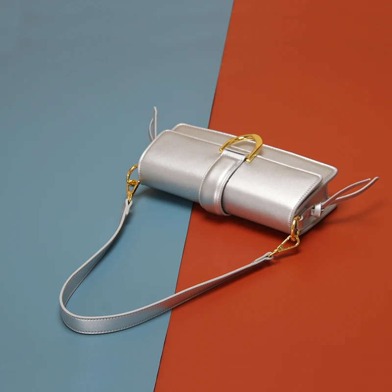 

2021 Fashion new simple design women shoulder bag soft leather lady underarm handbag