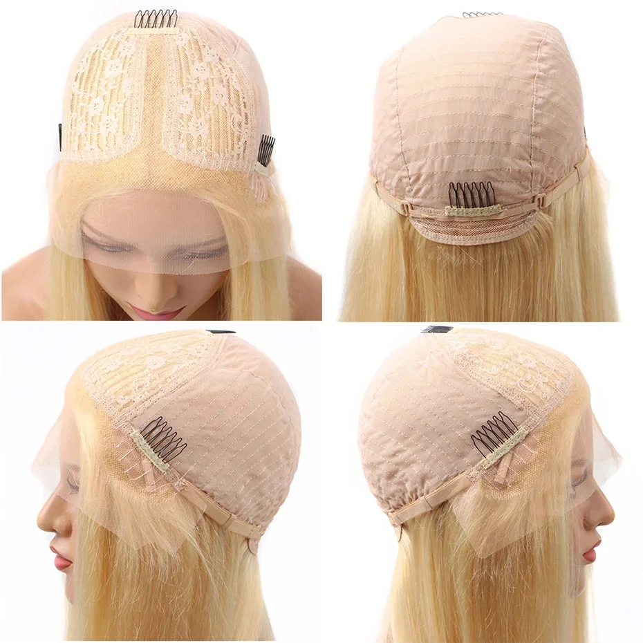 

Blonde 613 Human Hair Wigs 28 Inch Peruvian Straight Lace Part Human Hair Wigs For Women Transparent Lace Frontal Wig Remy 150%