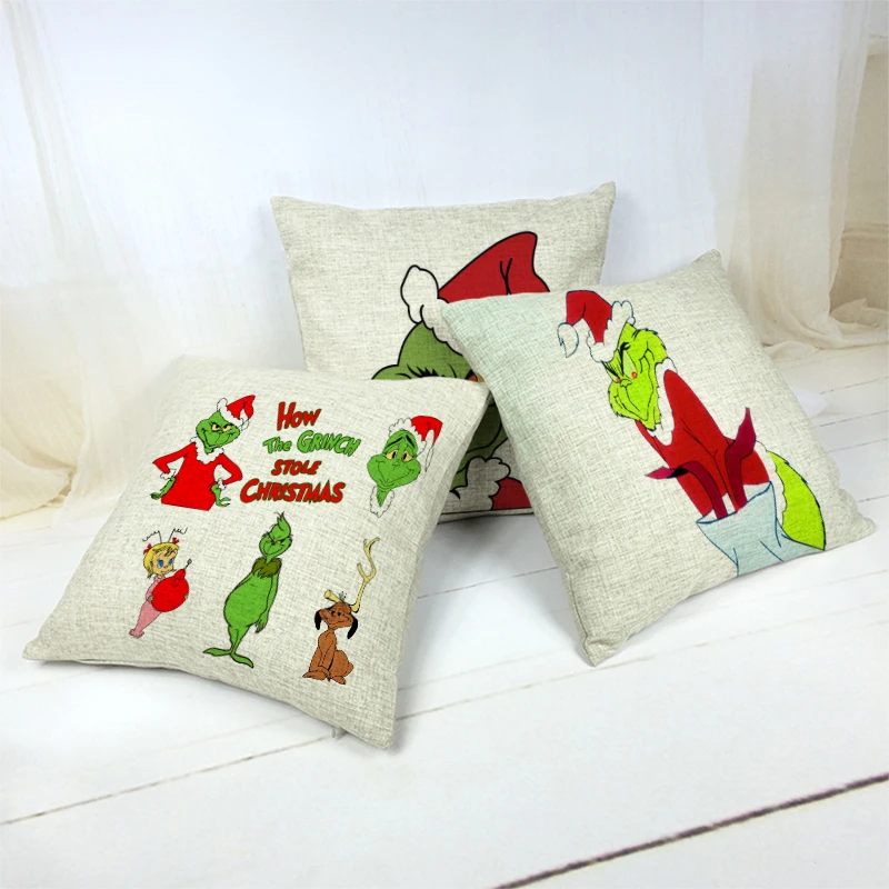 Наволочка для подушки с забавным мультяшным рождественским рисунком