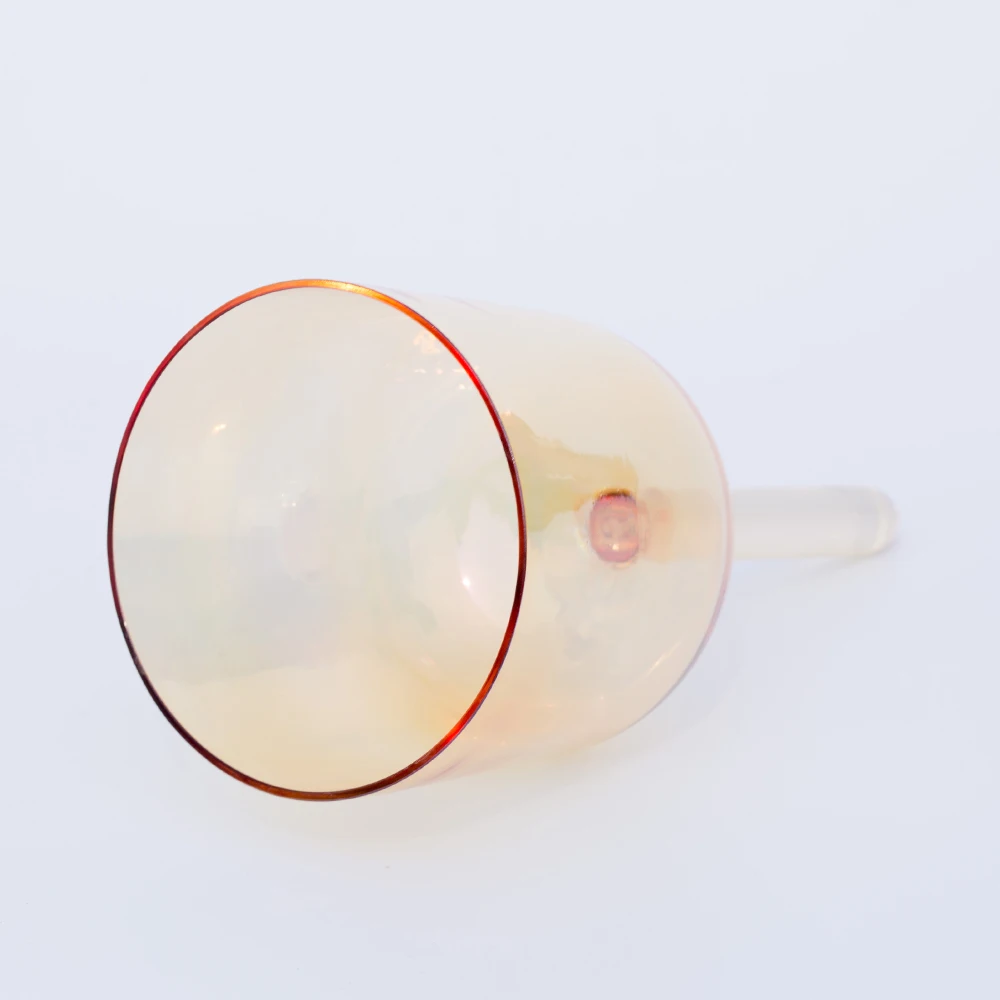 Поющая чаша с прозрачным желтым кварцевым кристаллом 8 дюймов ручкой для йоги |