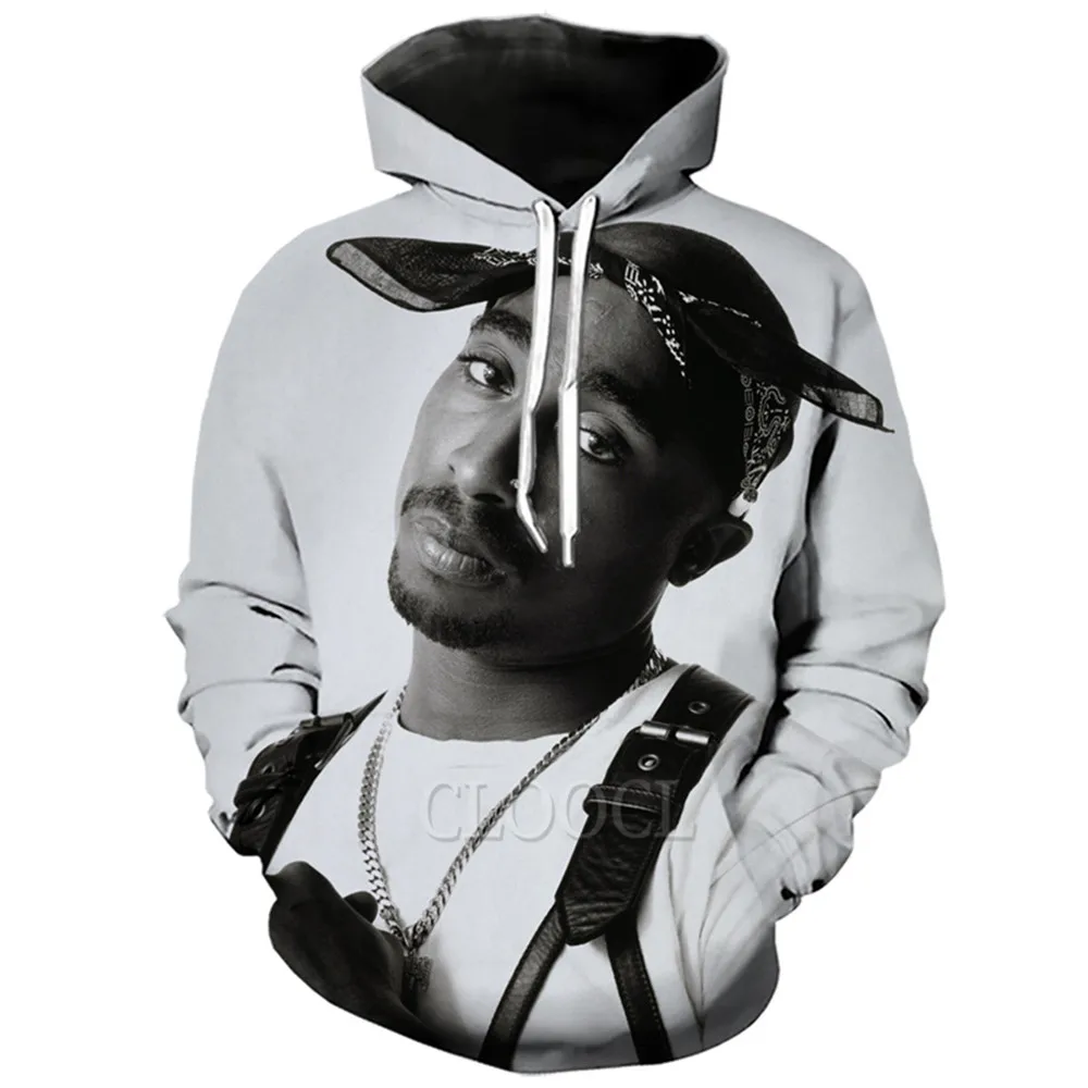 

CLOOCL Rapper Amaru Shakur 2pac Tupac 3D Print Men Women Fashion Hoodie Harajuku Streetwear Tops Hip Hop Pullover