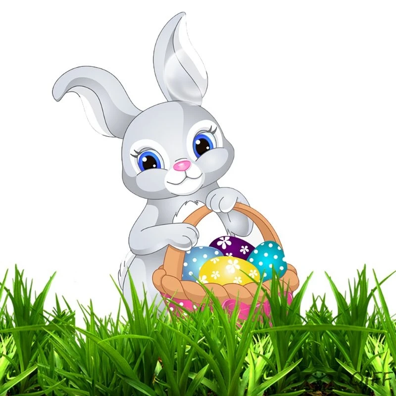 Пасхальный кролик корзина металлические режущие штампы Трафаретный Скрапбукинг