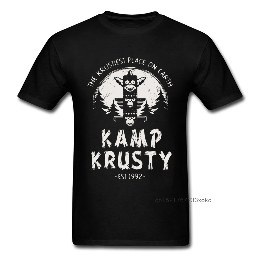 Kamp Krusty футболка Барт и Лиза Забавные топы мужская с рисунком черная хлопковые
