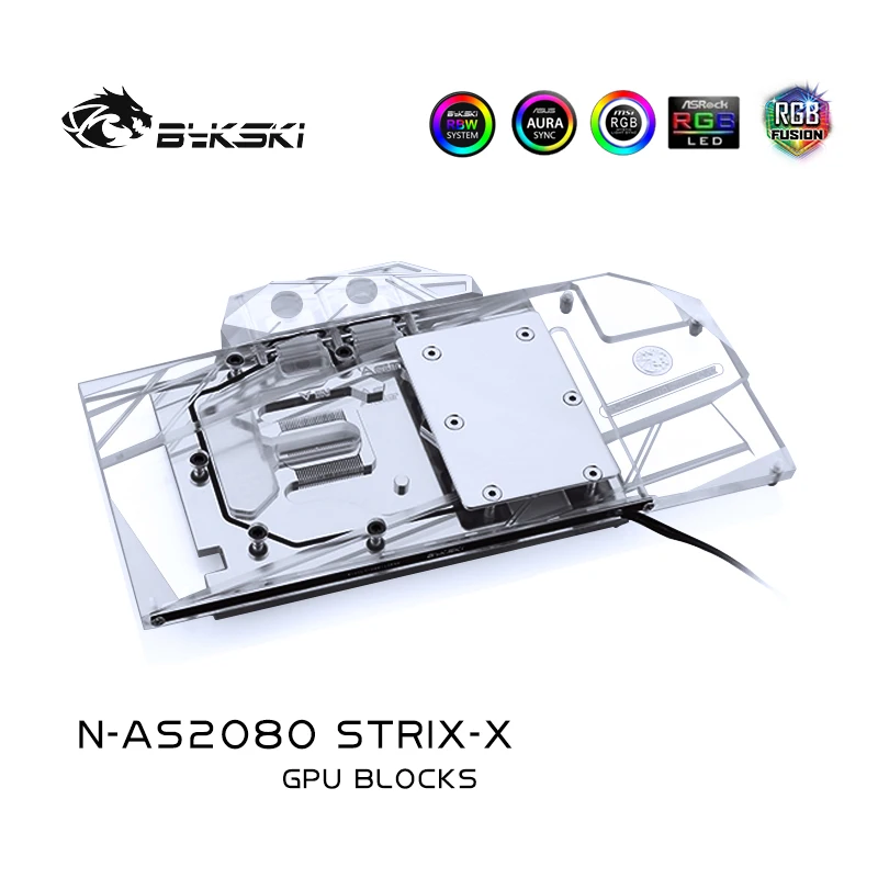 Кулер для графического процессора Bykski используемый ASUS ROG STRIX RTX 2080 o8g игровой блок