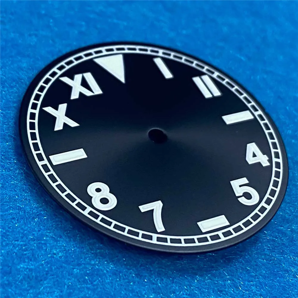 

35mm Watch Dial Green Luminous Watch Dial for Japanese NH35A/4R/7S Movement G4
