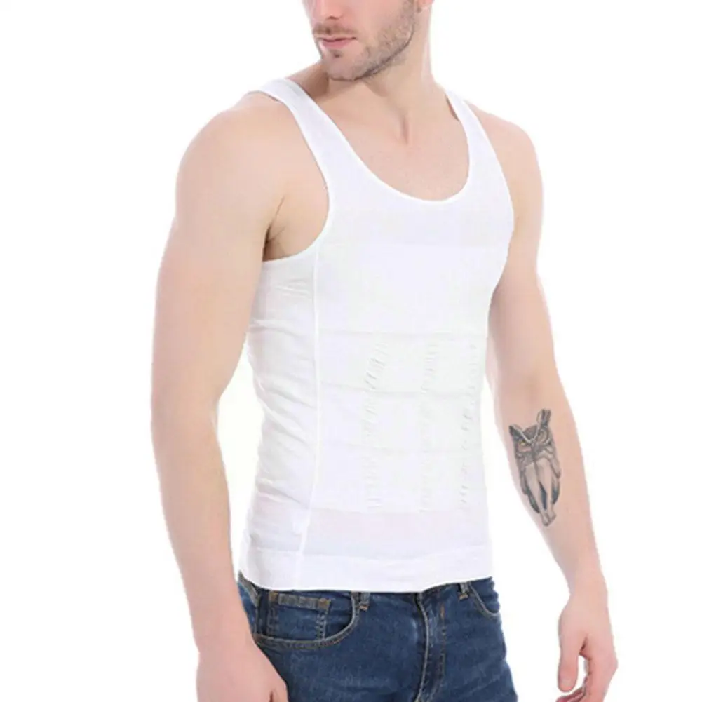 

Shaping Vest Men's Slimming Body Shapewear Corset Shirt Shirt Belly Male Trainer Vest Waist Girdle Burning Tummy Muscle Fat C9o0