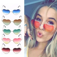 heart sun glasses universal mirror heart coating lens reflective mirror lens outdoor gradient goggles driving accessories