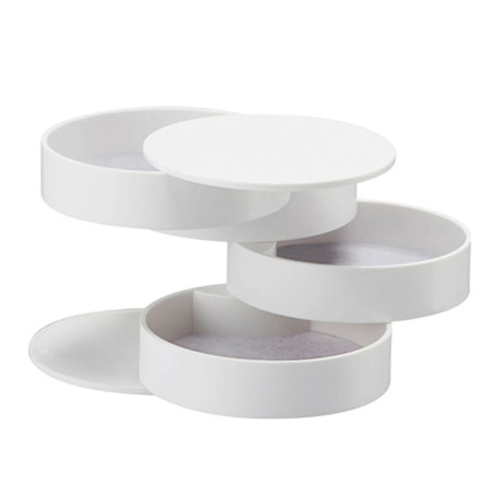 Rotating Jewelry Storage Box Cosmetic Accessories Organize Daily Household Rotated Dust-proof Make up stockpile Lip | Дом и сад