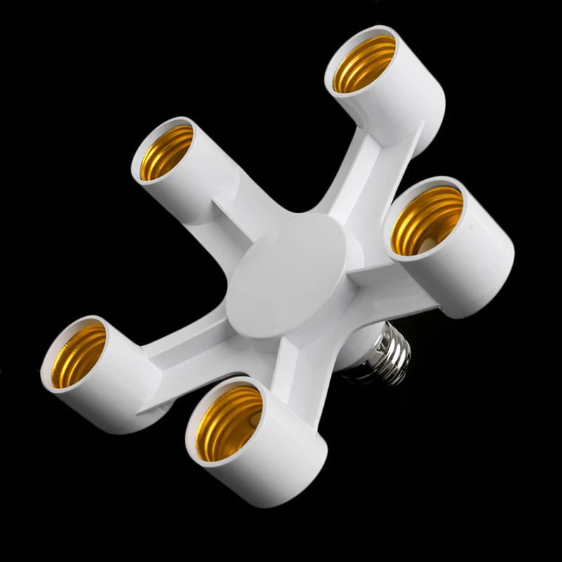 

4 In 1 /5 In 1 E27 To E27 Base Socket Splitter LED Light Lamp Bulb Adapter Holder