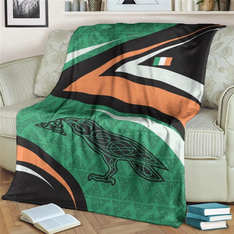 

Irish of Ireland Printing Soft Warm Flannel Blankets Airplane Travel Portable Winter Throw Blanket Home Decor Kids Adults Quilts