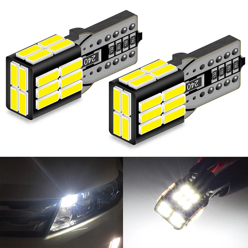 СВЕТОДИОДНЫЕ Лампы Canbus T10 W5W 2 шт. 24SMD 4014 светодиодные лампы для чтения внутреннее