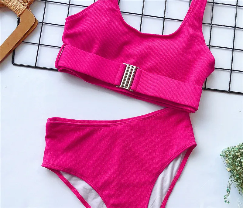 Maillot de bain Femme, новинка, леопардовый комплект бикини с высокой талией, бразильский купальник, женский купальник, женский купальник, Ретро стиль, бикини