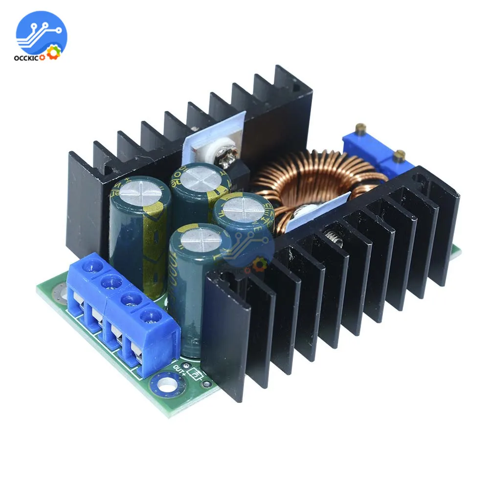 XL4016 Max 9A 300W DC понижающий модуль 5 40 В до 1 2 35V регулируемый постоянный ток