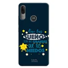 FunnyTechЧехол для Motorola Moto E6 Plus l чехол фраза мотивация мечты темно-синий фон