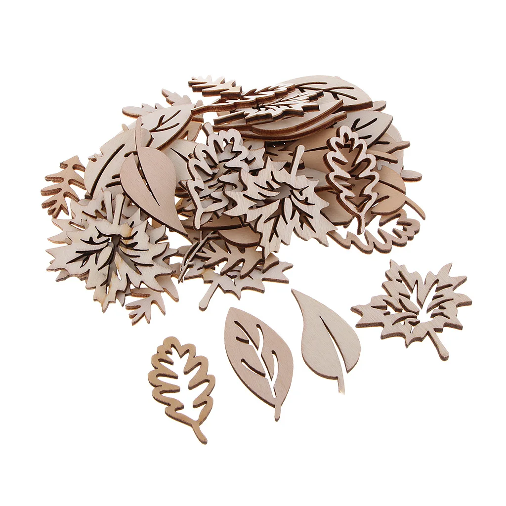 

50 штук, Плетеный абажур из натурального дерева в форме листьев для Швейное Ремесло «сделай сам»