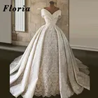 Кружевное Свадебное платье невесты с открытыми плечами по индивидуальному заказу, бальное платье невесты 2020, женское платье невесты с вышивкой