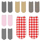 Носки мужские и женские носки, Calcetines Mujer дышащие хлопковые носки забавные унисекс розовый коротких носков с изображениями 3D с узором гусиная лапка, одноцветные носки