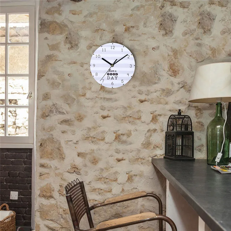 Новинка 2019 деревянные круглые Настенные часы из ДВП европейские настенные декор