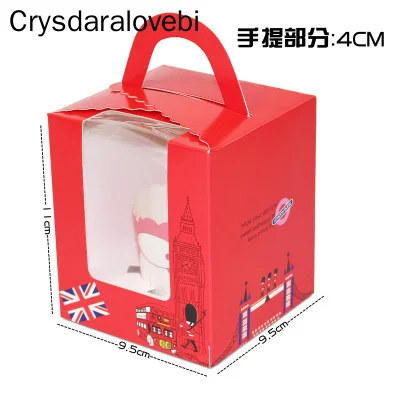 50 шт. мини-печенье коробка конфет одиночная для кексов портативная розовая мусс