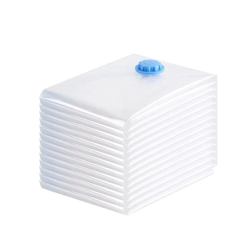 

Portable Vacuum Storage Bag With Valve Compression Bag Transparent Clothing Quilt Storage Bag Travel Space Saving Sealed Bag