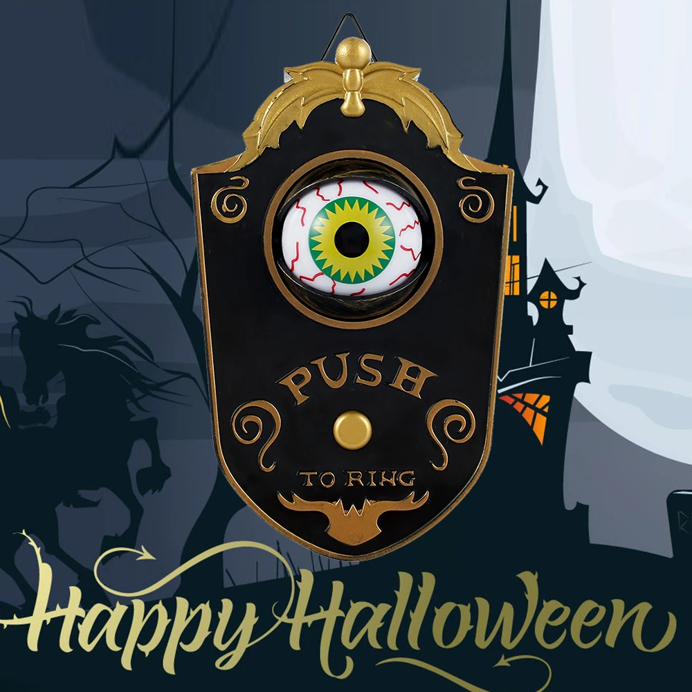 1 шт. украшение на Хэллоуин одноглазный дверной звонок привидение день
