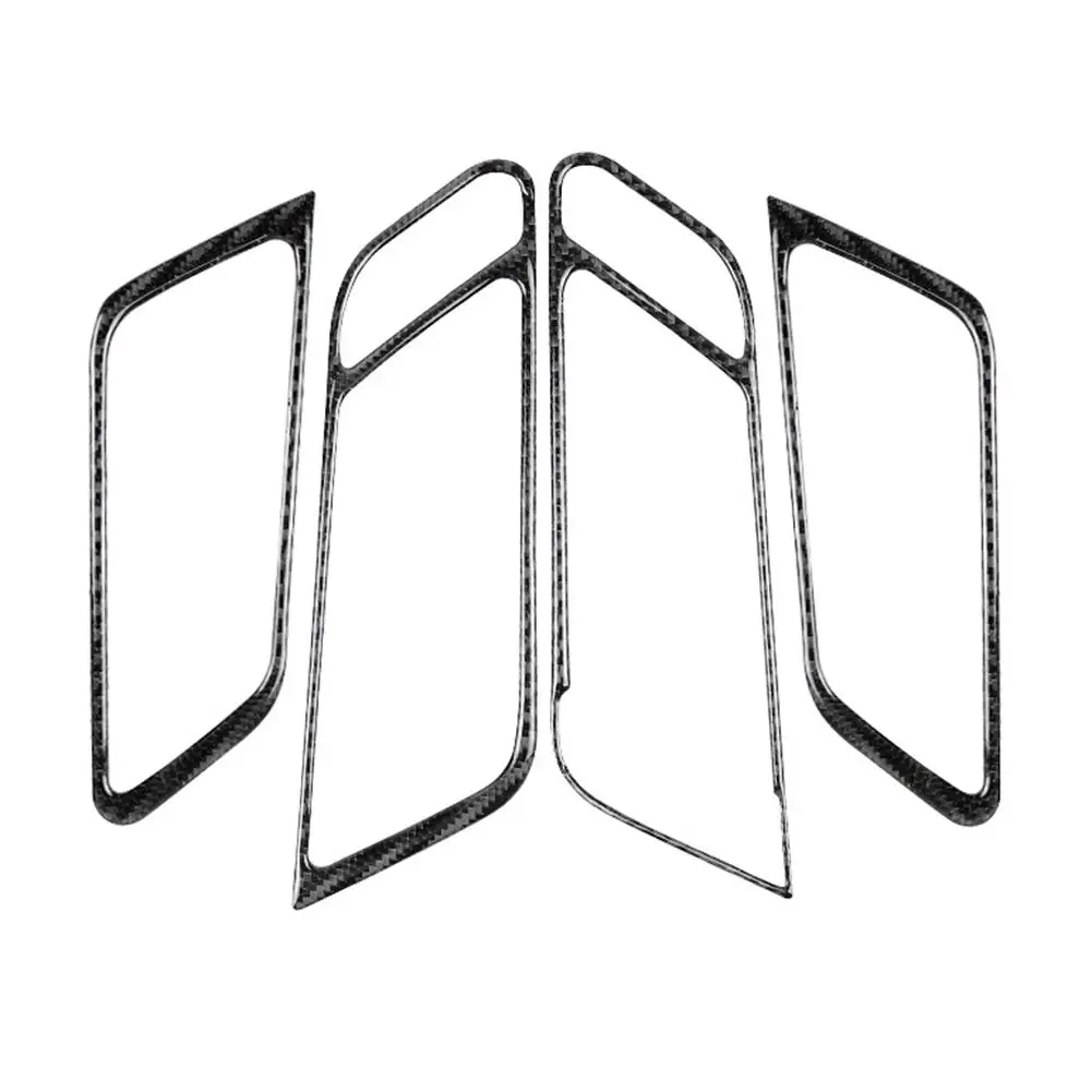 

4 шт., декоративные наклейки на дверную ручку автомобиля из углеродного волокна