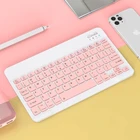 Корейская клавиатура Bluetooth Беспроводная русская испанская клавиатура и мышь мини ультратонкая для планшета ноутбука смартфона iPad IOS