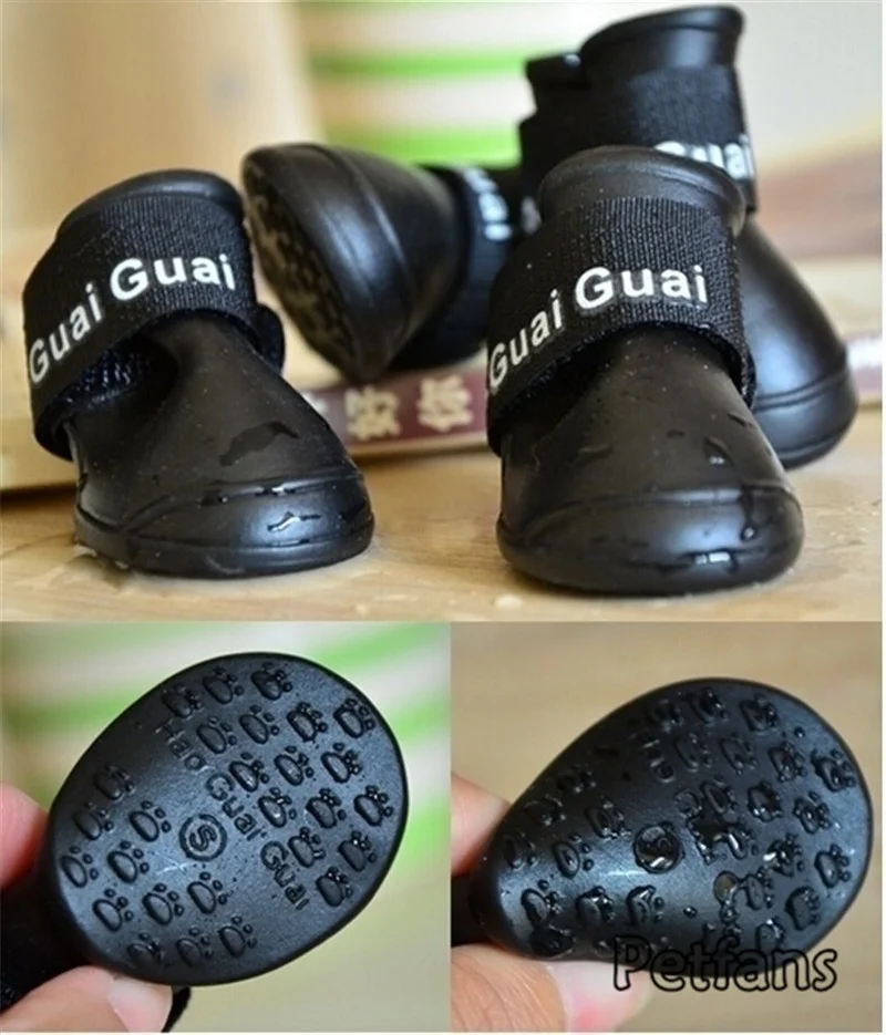 4 шт. S/M/L 7 цветов резиновые сапоги для всесезонных собак непромокаемые