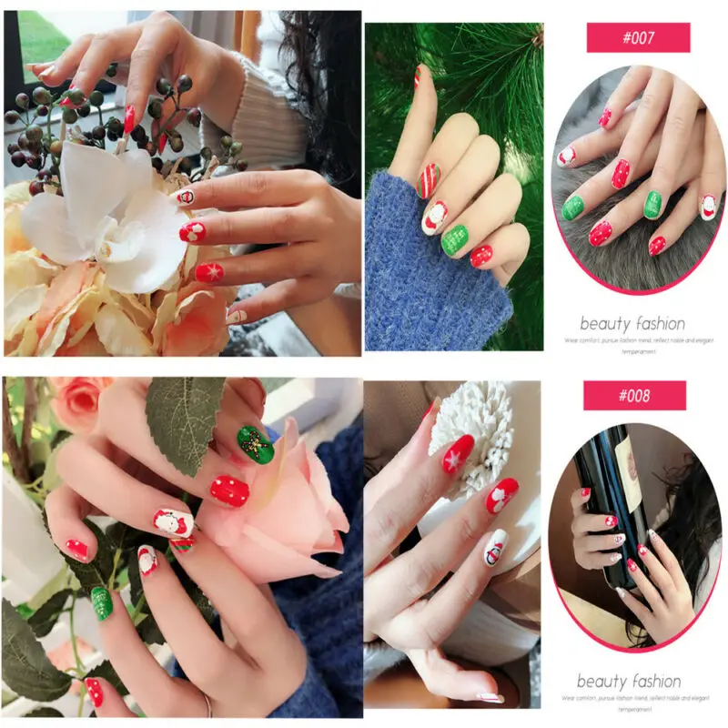 Free shipping 9PCS Colorful Nail Polish Strips 3D Sticker Care Christmas Gift | Stickers &amp Decals