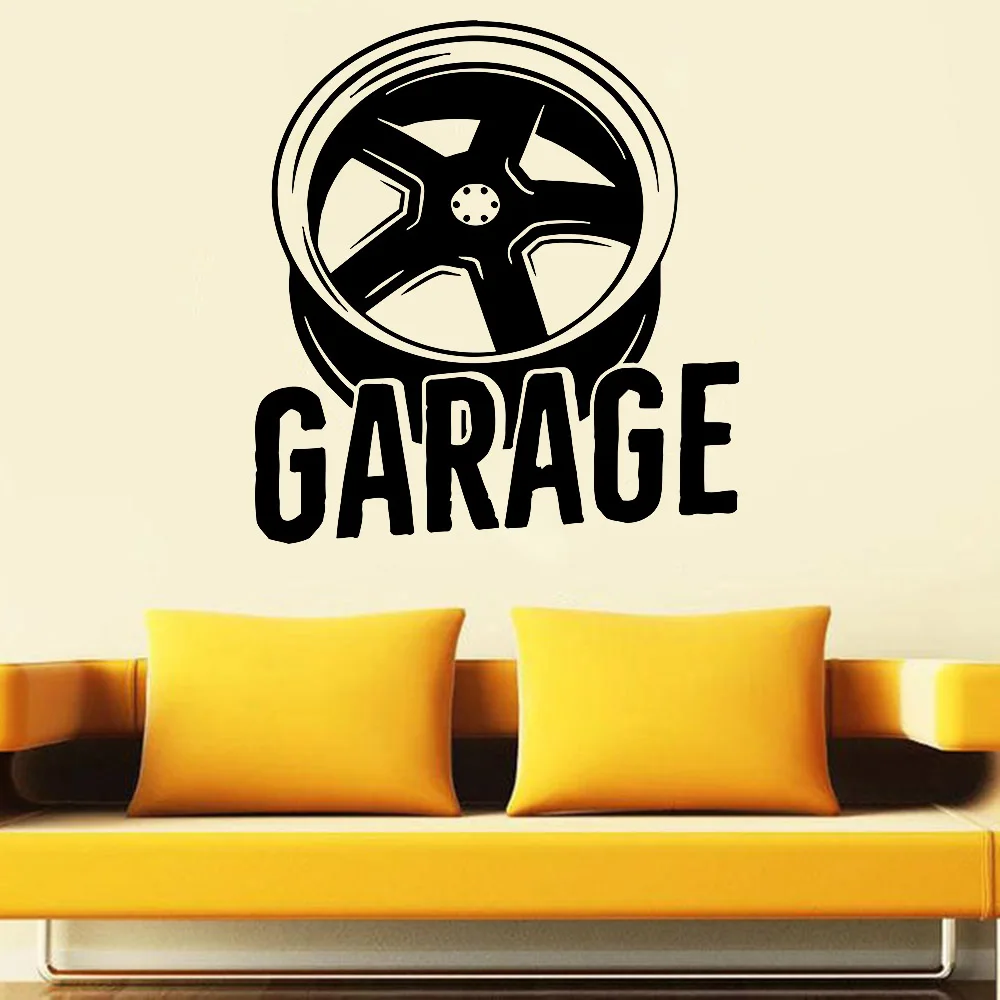 

Garage Wall Decal Vinyl Wall Decals Wheel Car Vehicle Service Large Wall Stickers Wall Decals Quotes Livingroom Home Decor C677