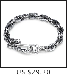 Genuine 925 Sterling Silver Jewelry Personality Six-Word Mantra Barrel Beads Silver Men Bracelet Retro Silver Jewelry