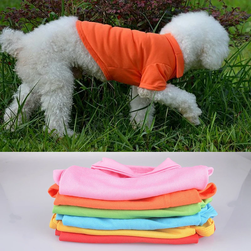 Комнатные собачки летняя рубашка поло большие маленькие для кошки или собаки