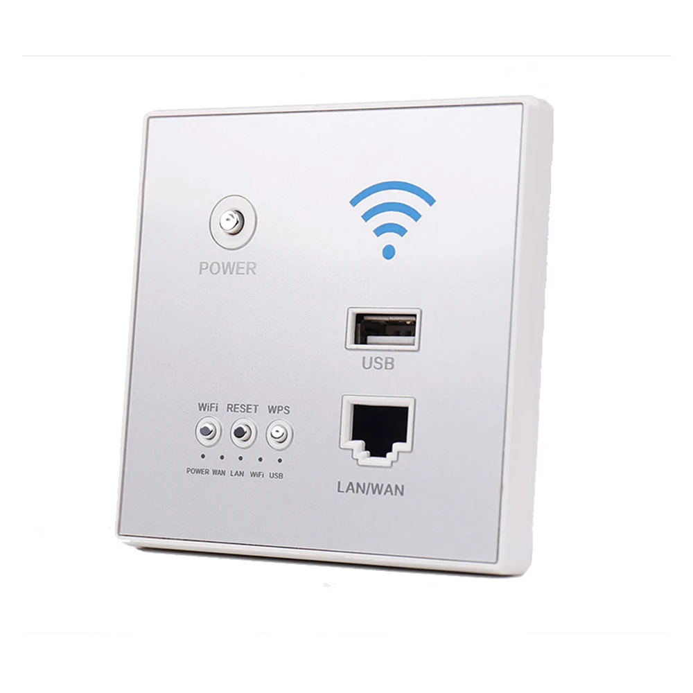 110-250 В 300 Мбит/с Мощность AP реле Интеллектуальный беспроводной Wi-Fi ретранслятор удлинитель настенный Встроенный 2,4 ГГц маршрутизатор панель с USB разъемом