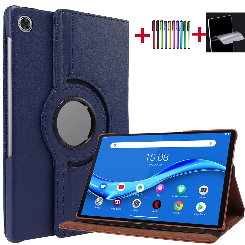 

tablet stand case for Lenovo tab M10 HD 2nd Gen TB-X306X folio protective shell+screen protector+stylus