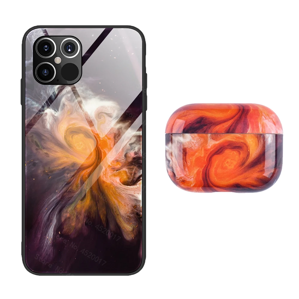 Чехол с мраморным градиентом для iphone 11 12 Pro Max Mini XR XS SE 2020 6 6S 7 8 Plus чехол наушников