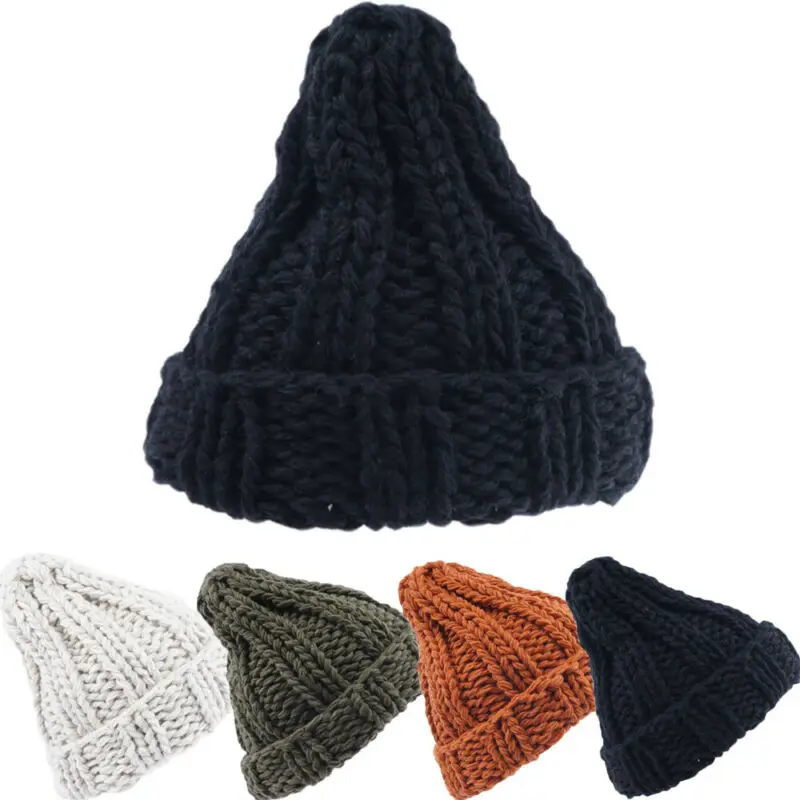 Горячая Женская Толстая плетеная Вязаная Шерстяная трикотажная Лыжная Кепка