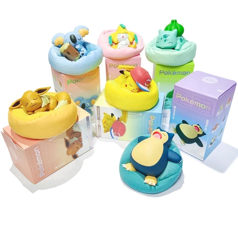 

New 6 Style Pokemon Mystery Box Starry Dream Series Model Pikachu Eevee Bulbasaur Snorlax Komala Jirachi Anime Figures Dolls Toy