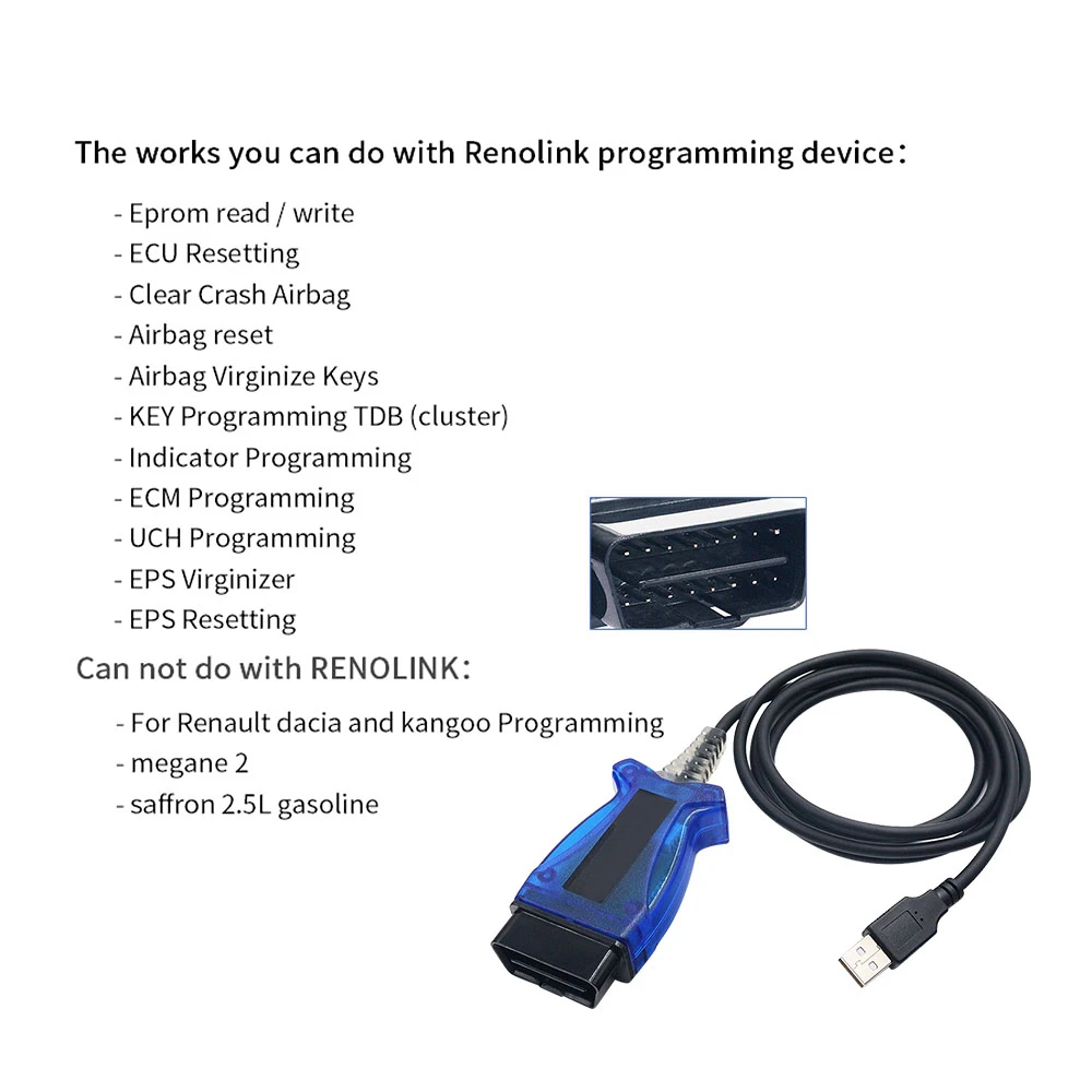 Renolink V1.52 Reno link Obd2 для ключей/ECU/ECM/UCH/программатор автомобильный диагностический