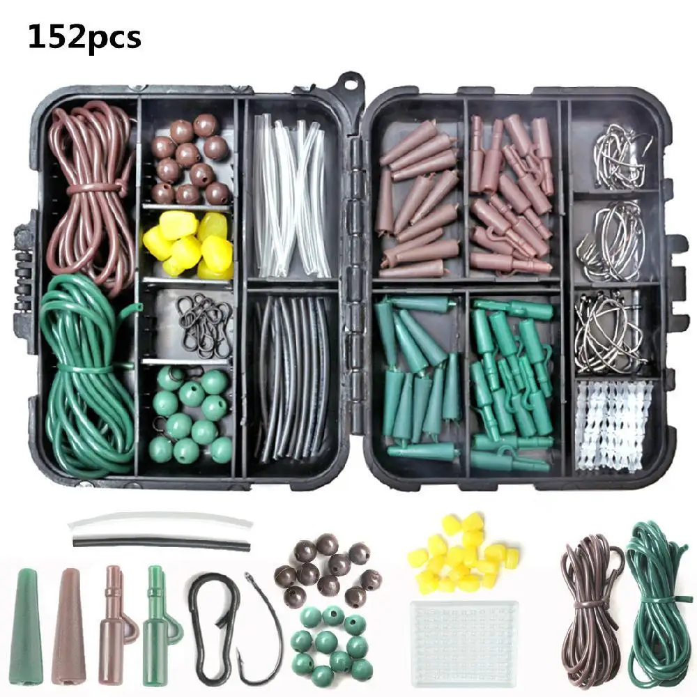 

152 Pcs/Set Fishing Accessories Set Hose+ Pin+ Fixed Fishing Line+ Crank Hook Fishing Gear Set Multi-function Tool Box Hot Sale