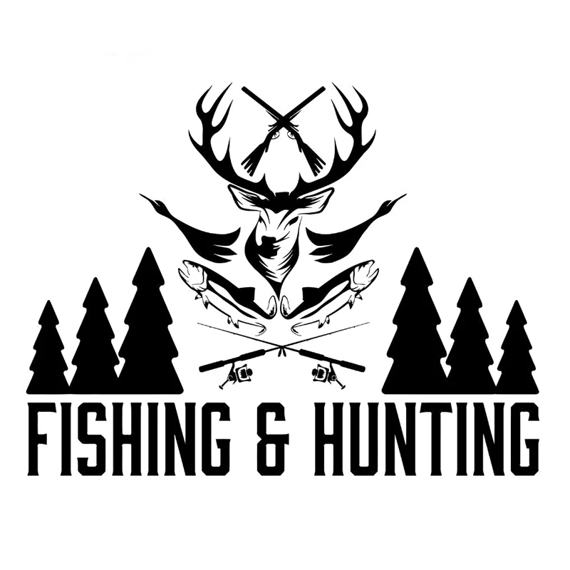 

Car Accessories Interesting Fishing Hunting Shop Hunter Fisherman Vinyl Stickers Decals Sunscreen Waterproof,18cm*14cm