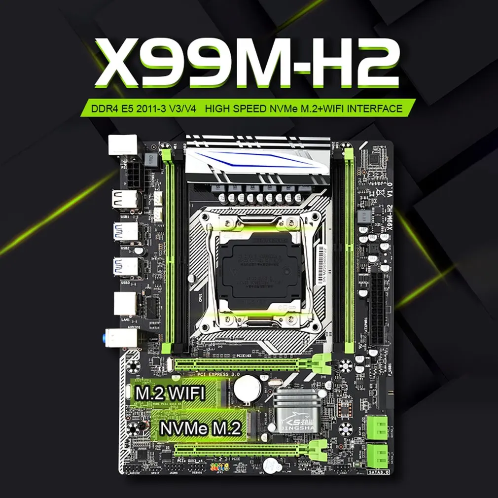 

New Product X99 Motherboard Lga 2011-3 Socket Support E5 V3 V4 Cpu and 4*DDR4 ECC REG RAM With 2*PCIE-16X SSD M.2 NVME, Wifi