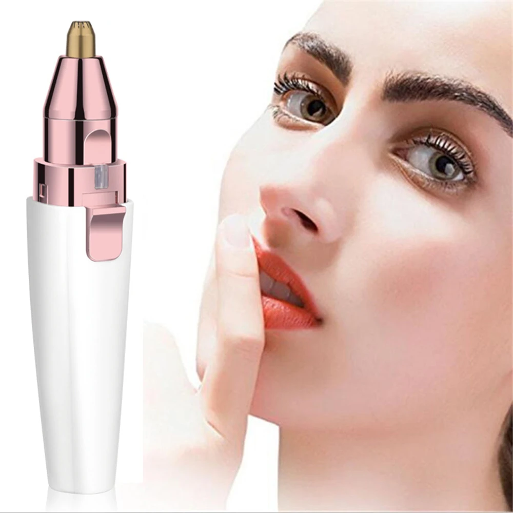 

2 In 1 Electric Eyebrow Trimmer Makeup Painless Eye Brow Epilator Mini Shaver Razors Women Portable Facial Body Hair Remover