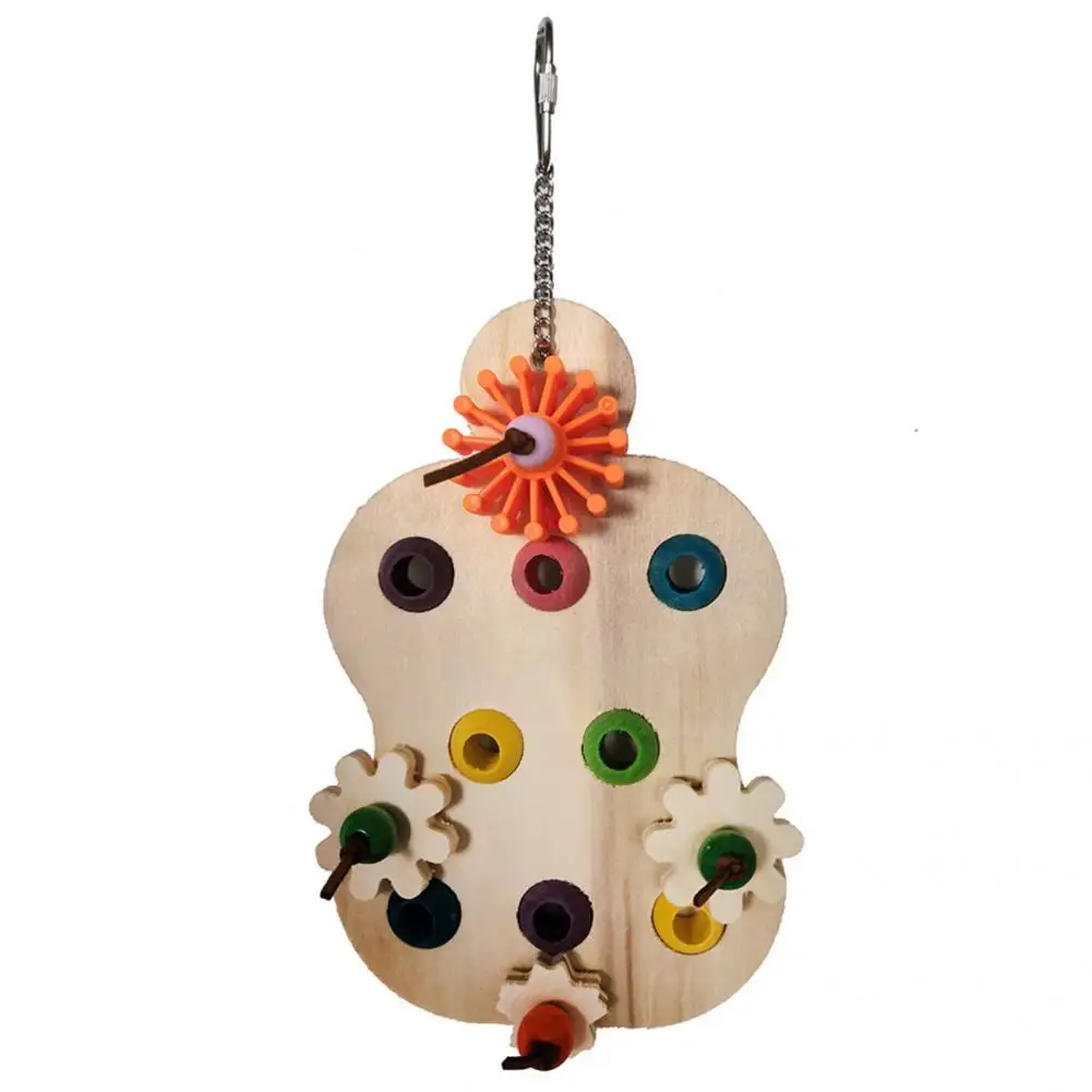 

Wear-resistant Exquisite Workmanship Wooden Parrot Swing Toy for Pet