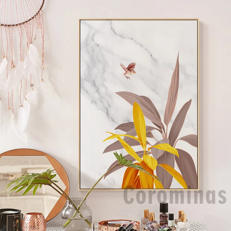 Современная скандинавский HD Картина на холсте с изображением розовых цветов и