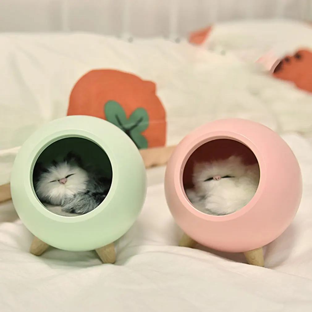 Настольный светодиодный ночсветильник с мини котенком 1 2 Вт плавным