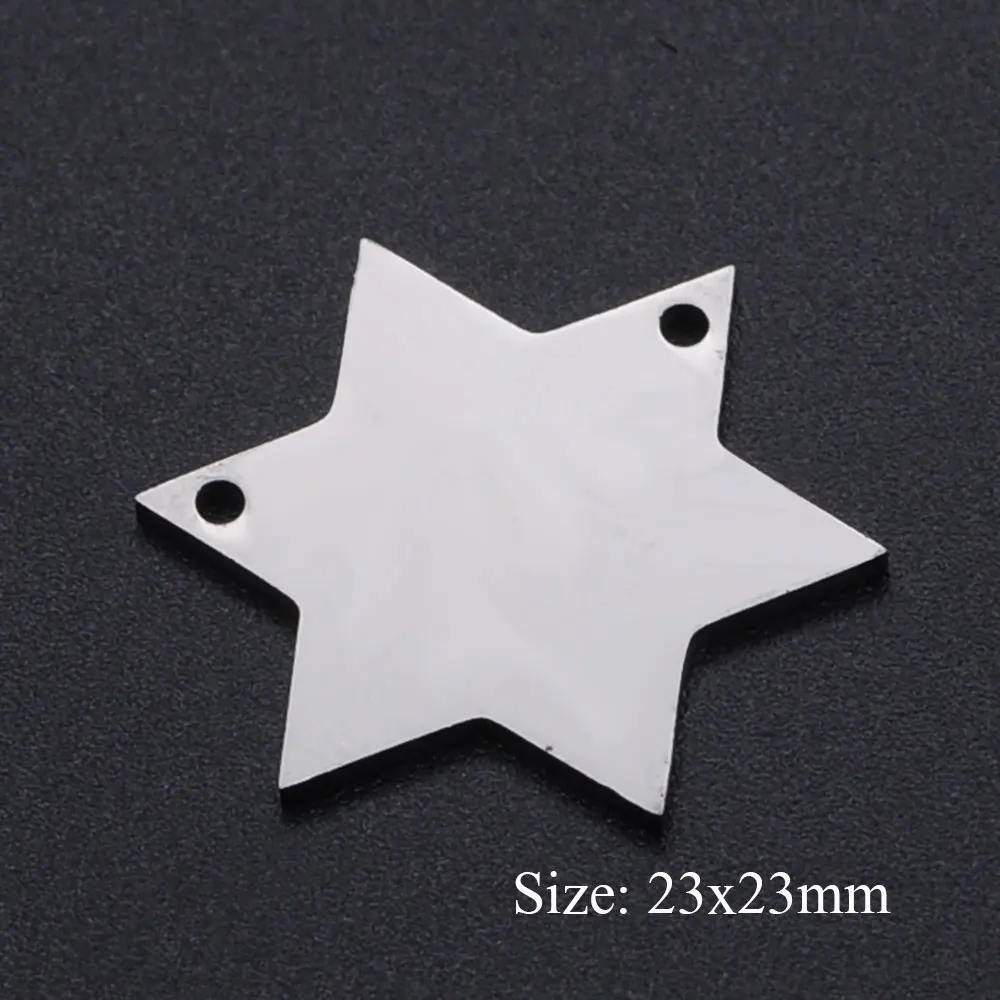 5 шт./лот 100% нержавеющая сталь Давид Звезда соединитель амулеты оптовая продажа