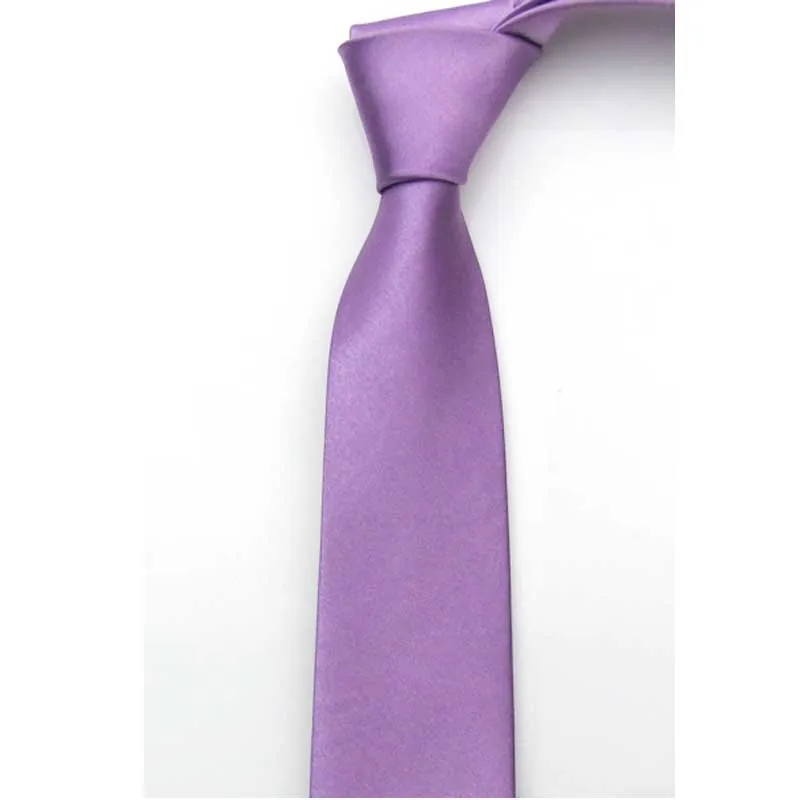 a29 Lilac Lavender Однотонный галстук, 5 см, тонкий мужской галстук, Повседневный, синий, черный, обтягивающий галстук, красный, черный, серый, галстук, свадебные галстуки, классические галстуки для жениха - Цвет: a29 Lilac Lavender