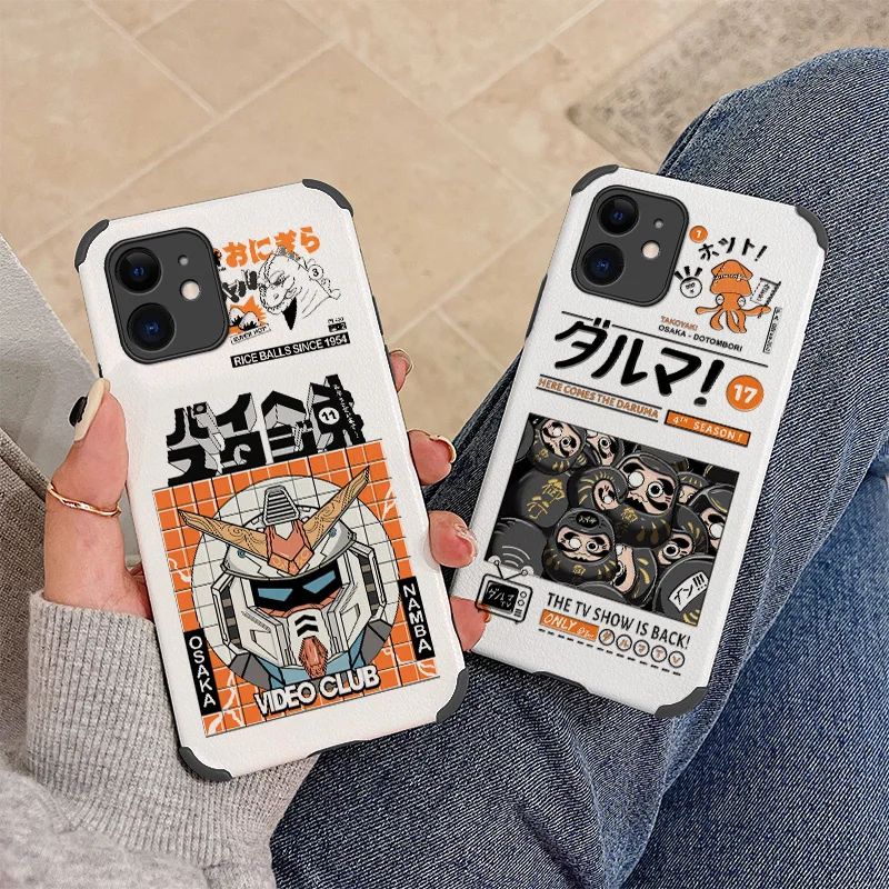 

Japanese Cartoon Phone Case For iPhone 12 Pro Max Mini 11 Pro Max X XR XS MAX SE2020 8 7 6 6S Plus Shockproof Soft Cover Case