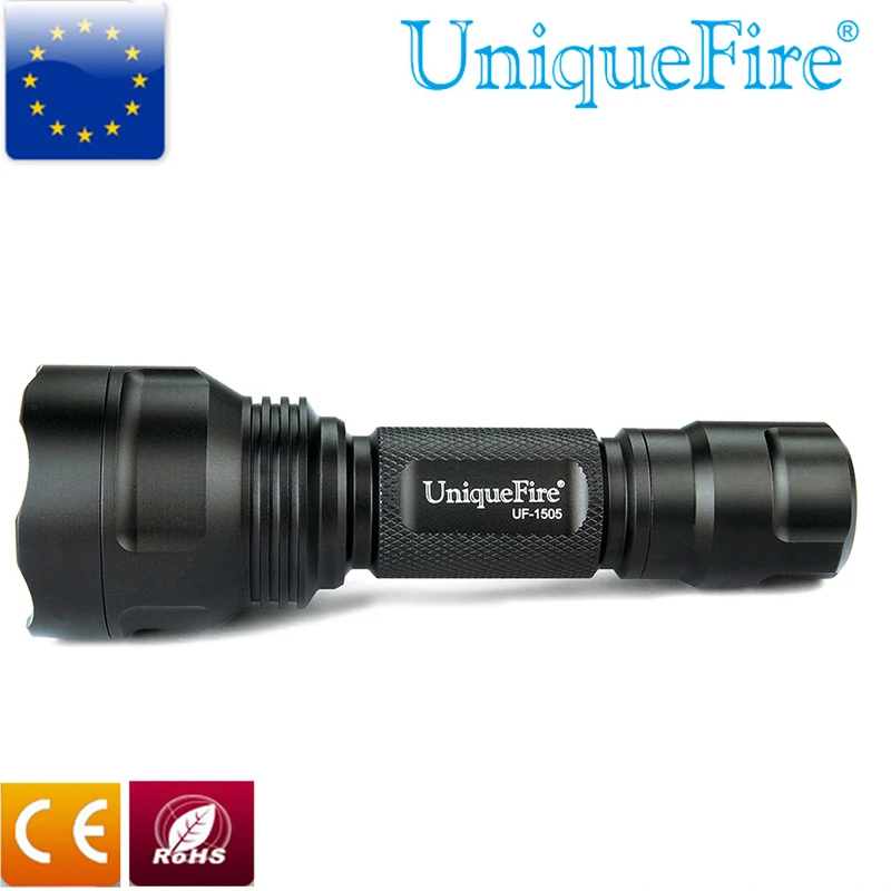 

UniqueFire 1200LM Flashlight 5 Modes UF-1505 XM-L2 Led White Light Convex Lens Aluminum Torch For Night Camping Riding