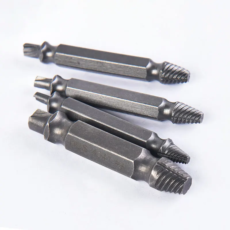 TRANVON Upgraded 5pcs/4pcs Double-Head Screw Extractor HSS Material Bolts Damaged Remove Hand Tools | Tool Sets
